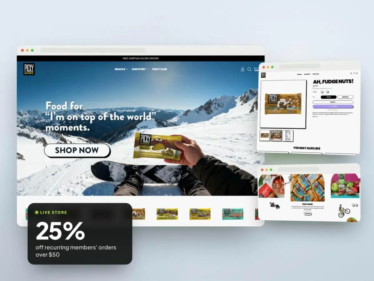Energy bar subscription store